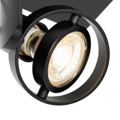 Moderne plafondspot zwart draai- en kantelbaar GU10 50mm - Master