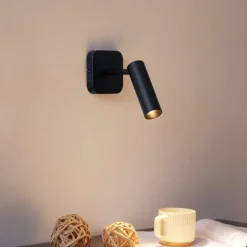 Moderne plafondspot zwart rond GU10 35mm draai- en kantelbaar - Kate