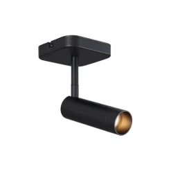 Moderne plafondspot zwart rond GU10 35mm draai- en kantelbaar - Kate