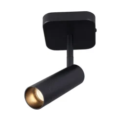 Moderne plafondspot zwart rond GU10 35mm draai- en kantelbaar - Kate