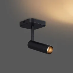 Moderne plafondspot zwart rond GU10 35mm draai- en kantelbaar - Kate