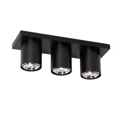 Moderne plafondspot zwart 3-lichts - Tubo