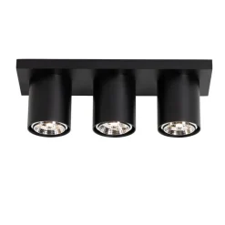 Moderne plafondspot zwart 3-lichts - Tubo