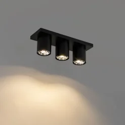 Moderne plafondspot zwart 3-lichts - Tubo