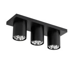 Moderne plafondspot zwart 3-lichts - Tubo