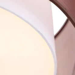 Moderne plafonnière bruin met wit 50 cm 3-lichts - Drum Duo