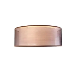 Moderne plafonnière bruin met wit 50 cm 3-lichts - Drum Duo