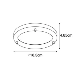 Moderne plafonnière goud 18 cm IP44 - Yuma