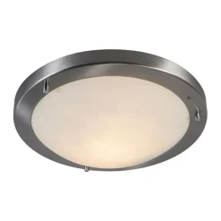 Moderne plafonnière staal 31 cm IP44 - Yuma