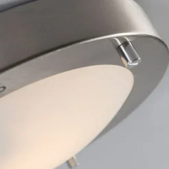 Moderne plafonnière staal 18 cm IP44 - Yuma