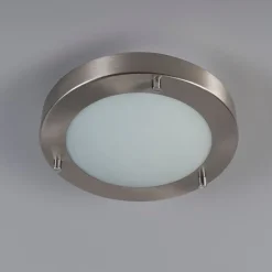 Moderne plafonnière staal 18 cm IP44 - Yuma