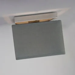 Moderne plafonni�re staal met grijze kap - VT