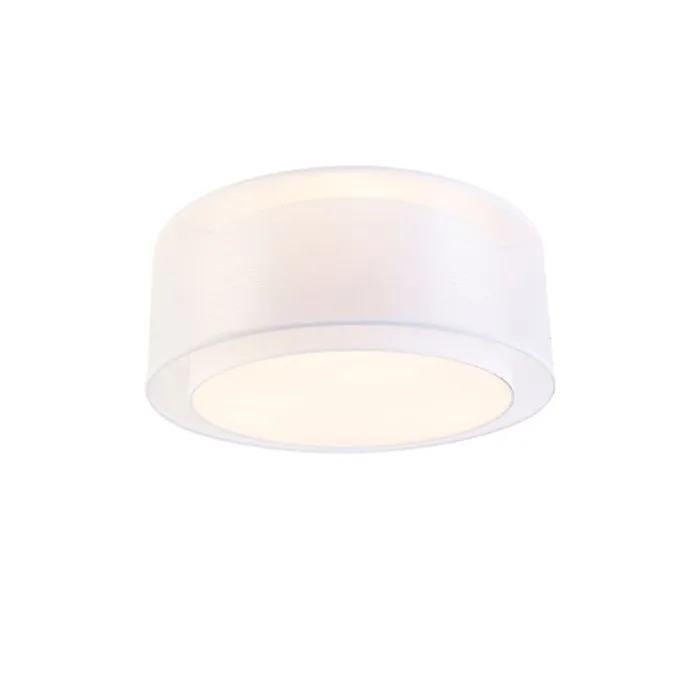 Moderne plafonnière wit 50 cm 3-lichts - Drum Duo