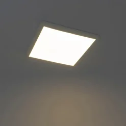 Moderne plafonnière wit 40cm vierkant incl. LED 3-staps dimbaar IP44 - Steve