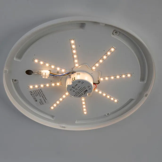 Moderne plafonnière wit incl. LED 15W IP44 - Tiho