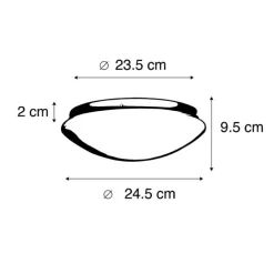 Moderne plafonnière wit incl. LED 8W - Tiho