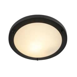 Moderne plafonnière zwart 31 cm IP44 - Yuma