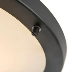 Moderne plafonnière zwart 31 cm IP44 - Yuma