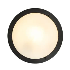 Moderne plafonnière zwart 31 cm IP44 - Yuma