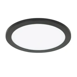 Moderne plafonnière zwart 30 cm incl. LED IP44 - Steve