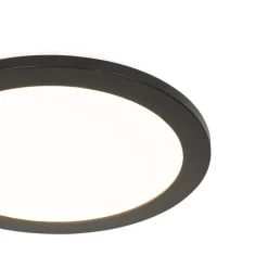 Moderne plafonnière zwart 30 cm incl. LED IP44 - Steve