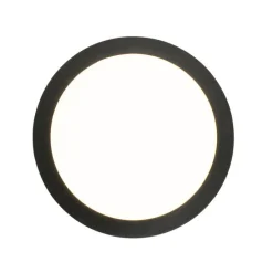 Moderne plafonnière zwart 30 cm incl. LED IP44 - Steve