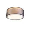 Moderne plafonnière zwart met wit 50 cm 3-lichts - Drum Duo