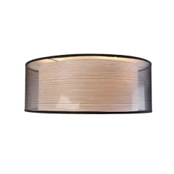 Moderne plafonnière zwart met wit 50 cm 3-lichts - Drum Duo