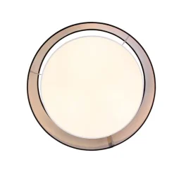 Moderne plafonnière zwart met wit 50 cm 3-lichts - Drum Duo