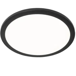 Moderne plafonnière zwart 40cm incl. LED 3-staps dimbaar IP44 - Steve