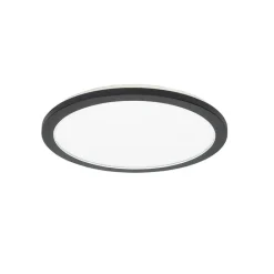 Moderne plafonnière zwart 40cm incl. LED 3-staps dimbaar IP44 - Steve