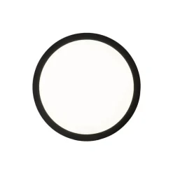 Moderne plafonnière zwart 40cm incl. LED 3-staps dimbaar IP44 - Steve