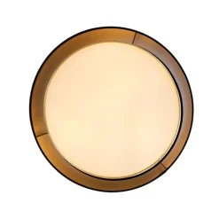 Moderne plafonnière zwart met goud 50 cm 3-lichts - Drum Duo