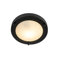 Moderne plafonnière zwart 18 cm IP44 - Yuma
