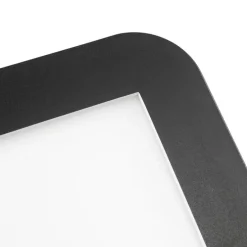 Moderne plafonnière zwart 40cm vierkant incl. LED 3-staps dimbaar IP44 - Steve