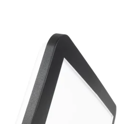 Moderne plafonnière zwart 40cm vierkant incl. LED 3-staps dimbaar IP44 - Steve