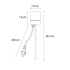Moderne prikspot zwart AR70 verstelbaar IP44 - Solo