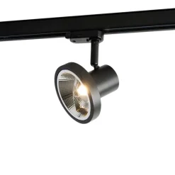 Moderne railspot zwart voor 3-fase rail GU10 111mm - 3-Phase Jeany