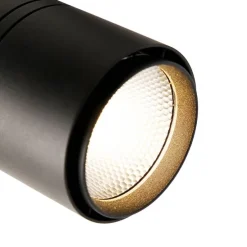 Moderne railspot zwart voor 3-fase rail incl. LED - 3-Phase Ruler