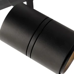 Moderne railspot zwart voor 3-fase rail incl. LED - 3-Phase Ruler