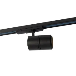 Moderne railspot zwart voor 3-fase rail incl. LED - 3-Phase Ruler