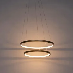 Moderne ring hanglamp goud incl. LED - Anella Duo