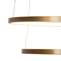Moderne ring hanglamp goud incl. LED - Anella Duo