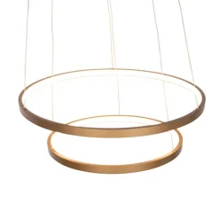 Moderne ring hanglamp goud incl. LED - Anella Duo