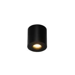 Moderne ronde badkamer spot zwart - Capa