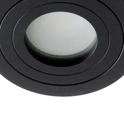 Moderne ronde badkamer spot zwart - Capa