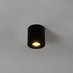 Moderne ronde badkamer spot zwart - Capa