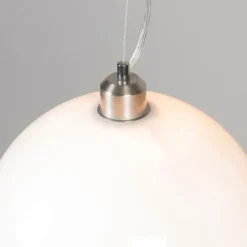 Moderne ronde hanglamp opaal wit - Globe