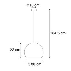 Moderne ronde hanglamp opaal wit - Globe