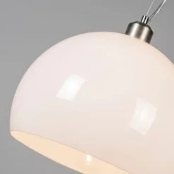 Moderne ronde hanglamp opaal wit - Globe